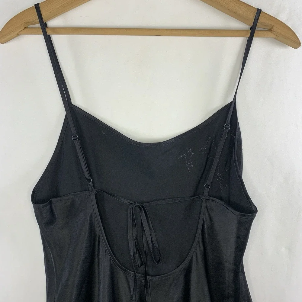 VTG Y2K Victorias Secret Womens Satin Lace Chemise Dress Sz M Low Tie Back 2006 - Picture 5 of 14